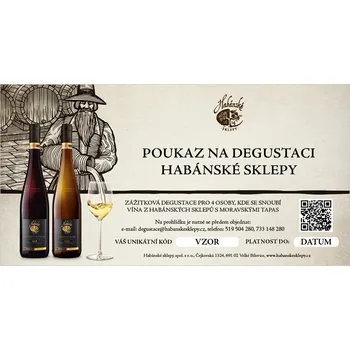 Víno Zážitková degustace Habánské Sklepy pro 4 osoby - tištěná poukázka