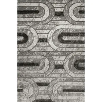 Koberec Koberec Felix 9304A mramor / půlkruhy, šedý