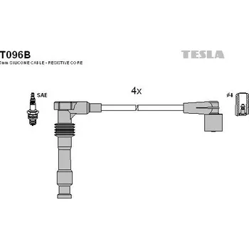 Autoelektrika Sada kabelů pro zapalování TESLA T096B