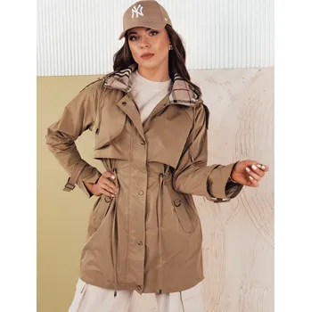 Dámská cargo bunda Tmavě béžová přechodová parka MOZA TY4284 Velikost: L