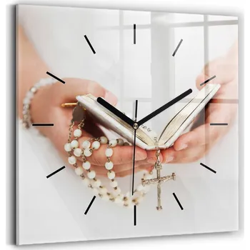 Hodiny Nástěnné hodiny SacroArte bílé 30 cm