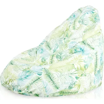Sedací pytel Sedací vak DROP XXL malované listí monstera