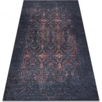 Koberec Koberec protiskluzový ANDRE 1013 Ornament, vintage - černý / terakota