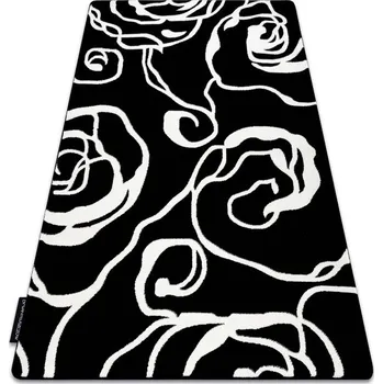 Koberec Koberec HAMPTON Růže, květiny černý