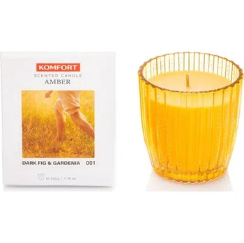 Svíčka Svíčka Amber Dark Fig & Gardenia žlutá