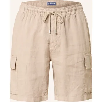 Pánské kraťasy Vilebrequin Pánské Cargo Šortky Thalassa Ze Lnu, béžová, 52