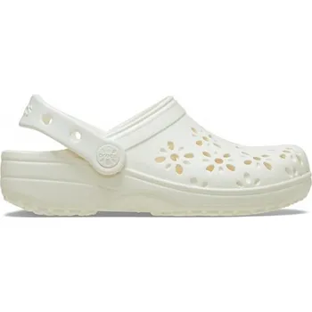 Dámské pantofle Dámské boty Crocs Classic FLORAL CUT OUT bílá 37-38