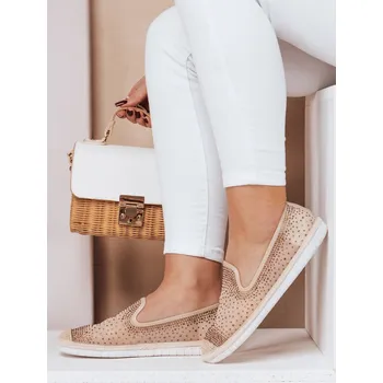 Dámské tenisky Zlaté espadrilky s kamínky ZY0061 Velikost: 39
