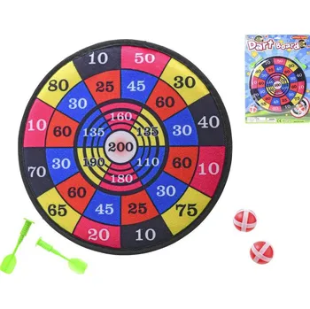 Hračka pro nejmenší Terč na suchý zip 28 cm + 2 ks míčky + 2 ks šipky