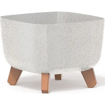 Květináč GRACIE SQUAT ECO bílý, varianta 39 cm