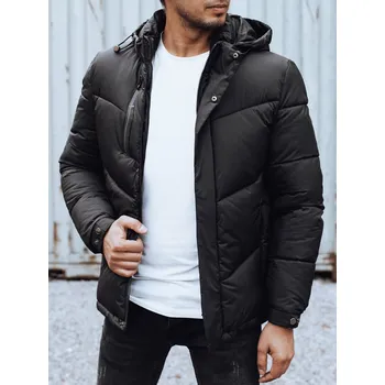 Pánská černá zimní bunda s odepínací kapucí TX4833 Velikost: 3XL/56