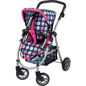 Kočárek pro panenku Woopie royal kočárek pro panenky se 4 koly a nastavitelným sedátkem