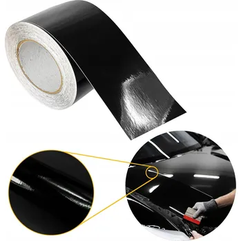 Polep vozidla Termoplastická ochranná Fólie na prahy a sloupky, černá lesklá