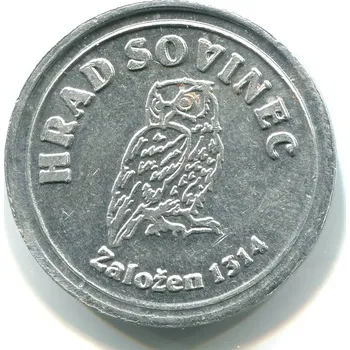 SOVINEC. Pamětní žeton k výročí hradu. Al.