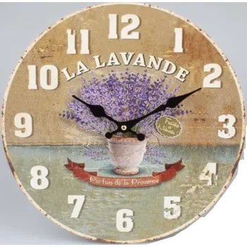 Hodiny Dřevěné hodiny na zeď La Lavande Parfum de la Provence