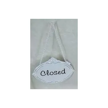 Plechová cedule Plechová cedulka na dveře Closed k pověšení