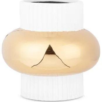 Váza Váza MONA 05 bílá / zlatá