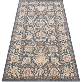 Koberec Koberec JADE 45009/900 Ramka, květy béžový / modrý