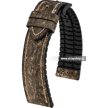 Řemínek na hodinky Řemínek k hodinkám HIRSCH Stone hnědá (10) 19 mm pánský