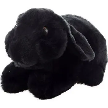 plyšák Plyšový králík černý 22 cm