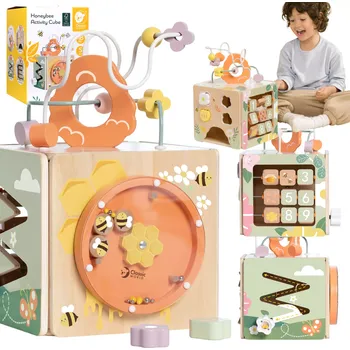 Dřevěná hračka Classic World motorická kostka včely