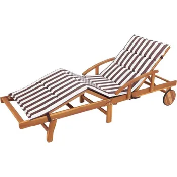 Polštář Polštář na lehátko OLIWIER hnědé pásy ekolen