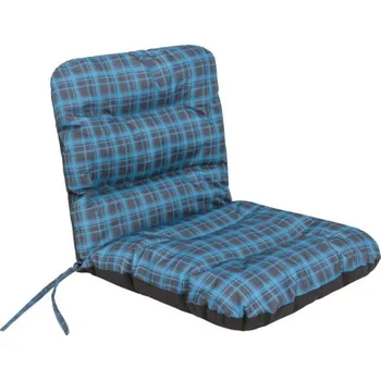 Polštář Polštář na lehátko/židle NATALIA károvaný, modrý
