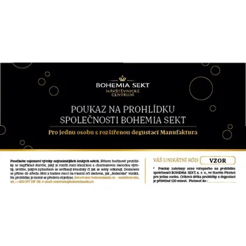 Víno Prohlídka společnosti BOHEMIA SEKT s degustací Manufaktura - tištěná poukázka