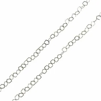 Řetízek Stříbrný řetízek kytičkový délka řetízku 47cm