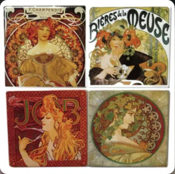 Podtácek Keramické podtácky Alfons Mucha