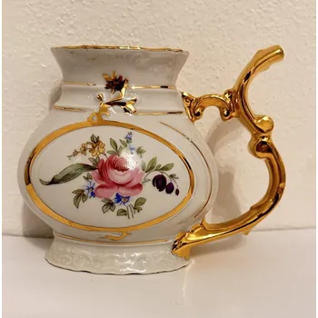 Konvice na čaj Porcelánová konvička - lázeňský koflík Růže