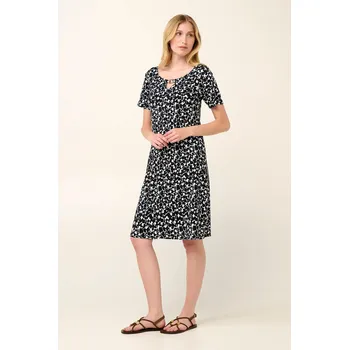 Dámské šaty Vamp Černobílé letní šaty z viskózy 22496
