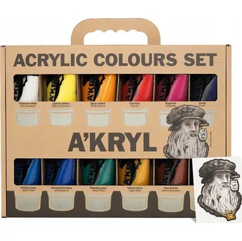 Vodová barva Akrylové barvy Renesans vícebarevné 12 ks 1200 ml