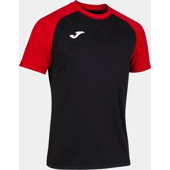 Chlapecké tričko Pánské/Chlapecké sportovní tričko JOMA TEAMWORK SHORT SLEEVE T-SHIRT BLACK RED Velikost: 3XL, Barva: BLACK-RED