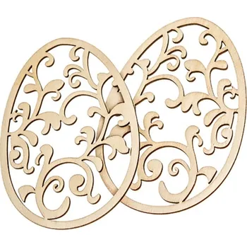 Velikonoční dekorace DP Craft Dřevěné výřezy vajíčka 14cm 2ks