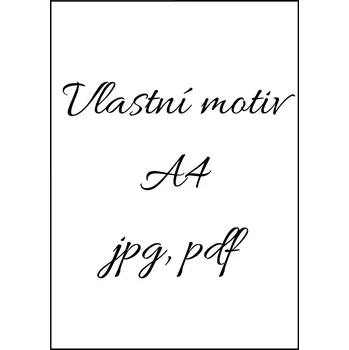 Přisada na vaření a pečení Jedlý obrázek A4 - Váš návrh Materiál: Fondánový list