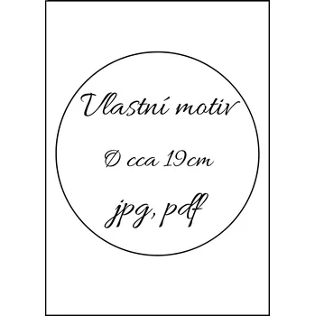 Jedlá dekorace na dort Jedlý obrázek - Kruh - Váš návrh Průměr: 19cm, Materiál: Jedlý papír