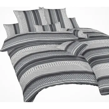 Povlečení Povlečení krep Erik šedý 140x200, 70x90 cm