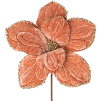 umělá květina Umělý vánoční květ 209 růžový (12 ks)