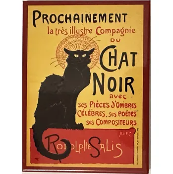 Dekorativní magnet Magnet na ledničku Prochainement Le Chat noir - kočka