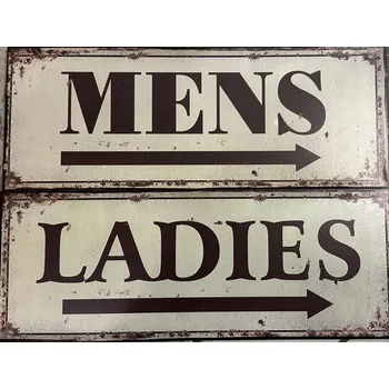 Plechová cedule Plechová retro cedule Mens šipka doprava