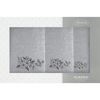 Vánoční ozdoba Dárková sada ručníků SOFIA stříbrná