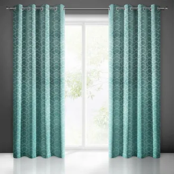 Vánoční ozdoba Hotový závěs MANDI tyrkysový - na průchodkách