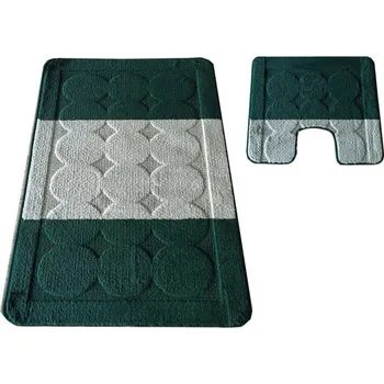Koberec Sada koupelnových koberečků Montana Edremit XL zelená