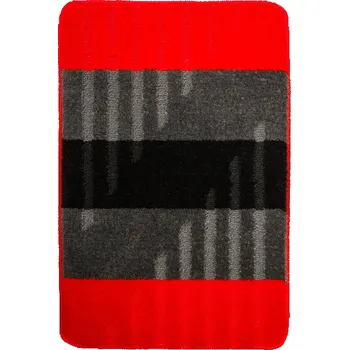 Koberec Koupelnový kobereček VIC červený / šedý, pruhy