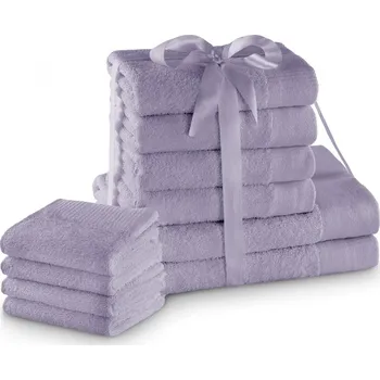 Sada bavlněných ručníků AmeliaHome AMARI 2+4+4 ks šeříková, velikost 2*70x140+4*50x100+4*30x50