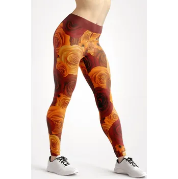 Dámské legíny UTOPY Dámské sportovní legíny Autumn Flowers Velikost: XXL