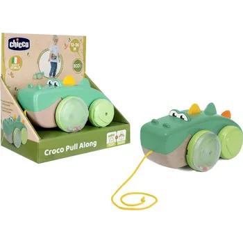 Hračka pro nejmenší Tahací hračka CHICCO Hračka na tahání Krokodýl Eco+ 12 m+