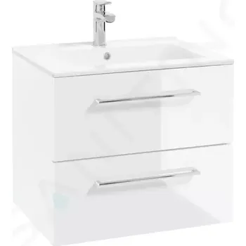 Koupelnový nábytek kielle Skříňka včetně umyvadla, 60x50x46 cm, 2 zásuvky, lesklá bílá 50018S60