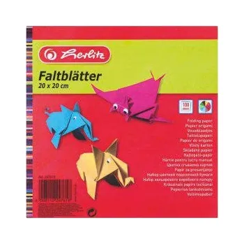 kreativní sada Herlitz Barevné papíry 20x20 cm, 100 listů